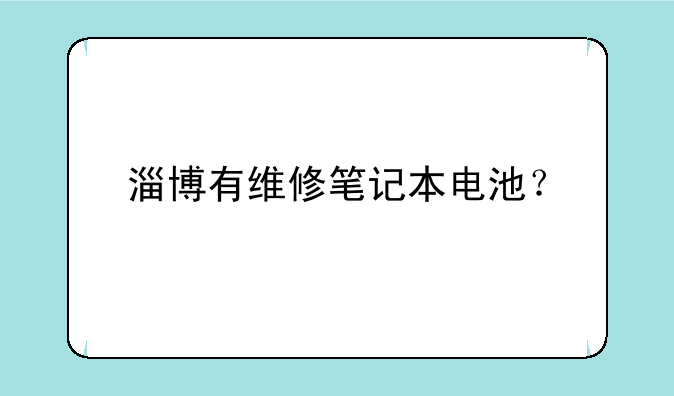 淄博有维修笔记本电池？